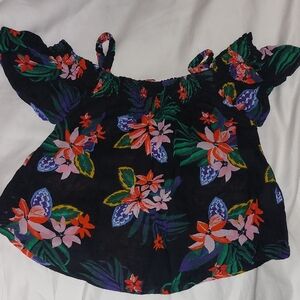 Old Navy Girl's Floral Off-Shoulder Top Sixe 4T